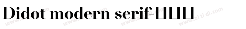 Didot modern serif字体转换 Didot modern serif字体转换